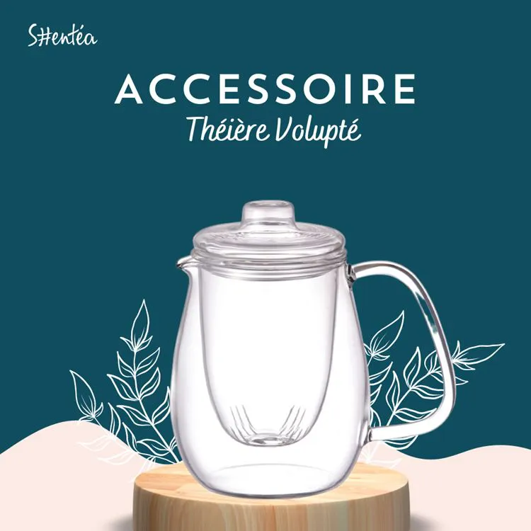 Théière verre VOLUPTÉ 750mL avec infuseur